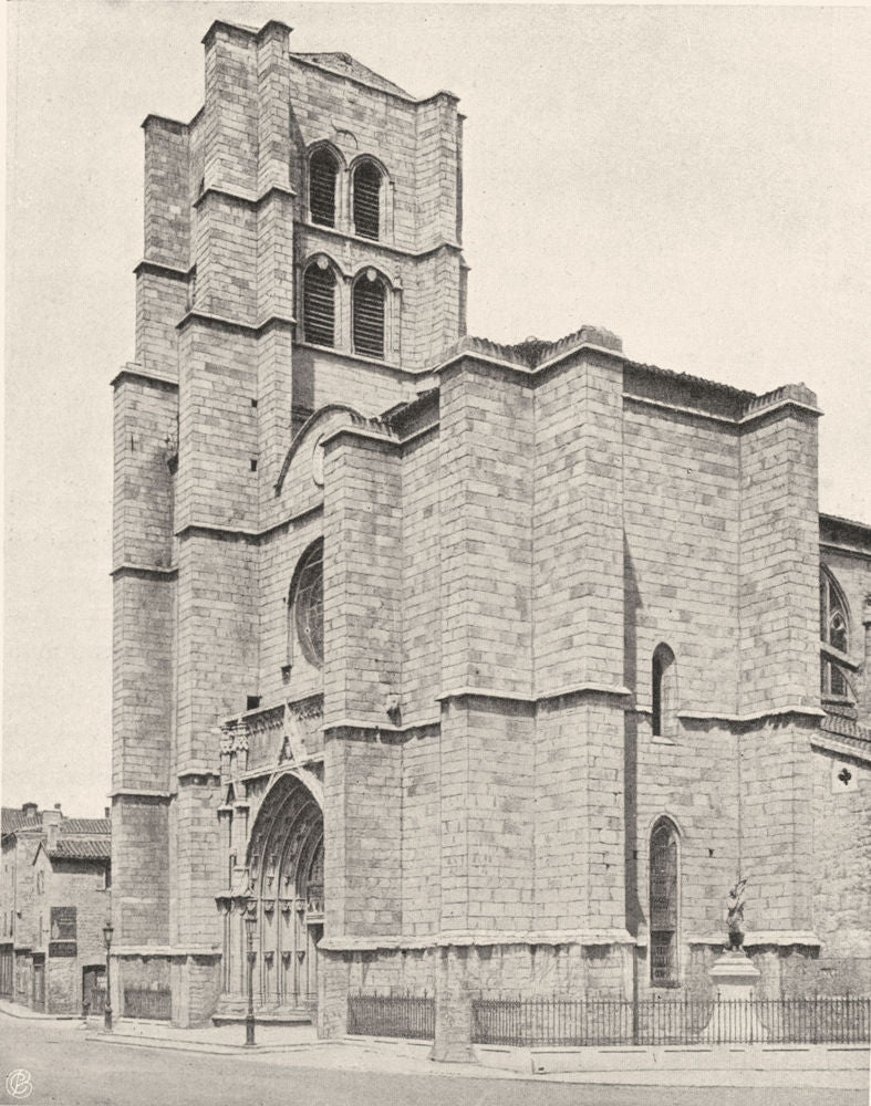 LOIRE. Montbrison- Église 1903 old antique vintage print picture